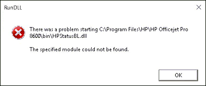 Example of RunDLL error