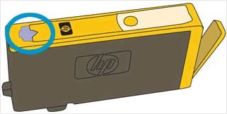 Image: Examine the vent area on the top of the cartridge